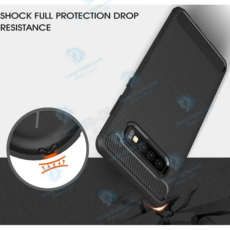 قاب محافظ ژله ای سامسونگ Carbon Fibre Case Samsung Galaxy S10 خرید