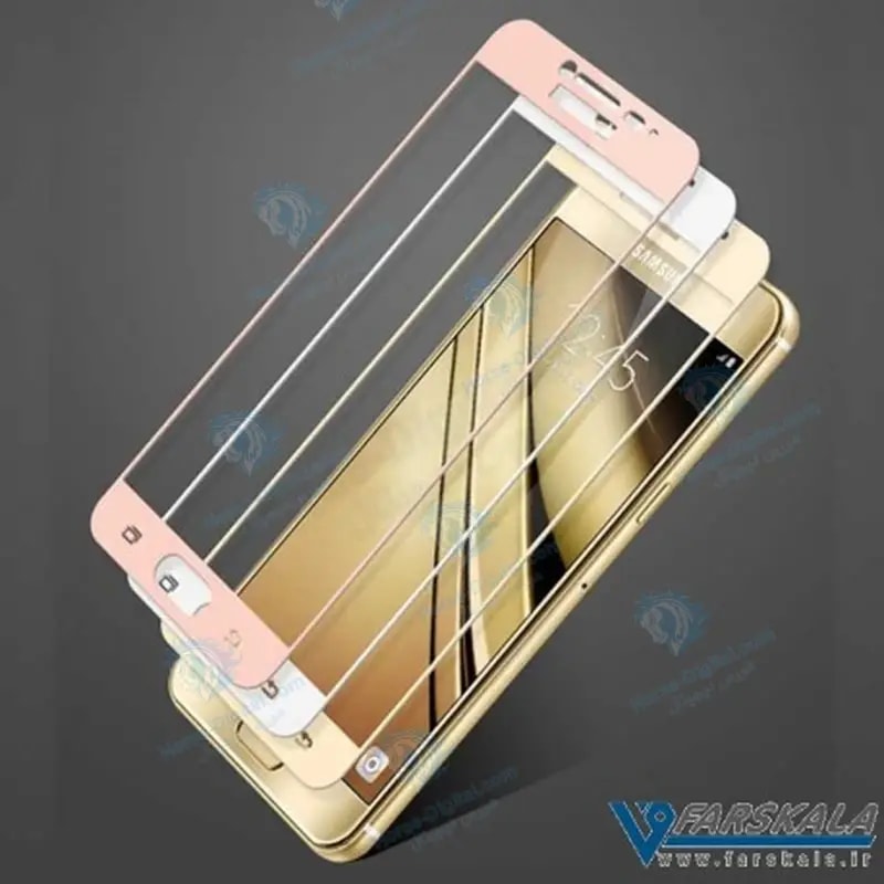 محافظ صفحه نمایش شیشه ای رنگی 3D Glass برای Samsung Galaxy C5 خرید