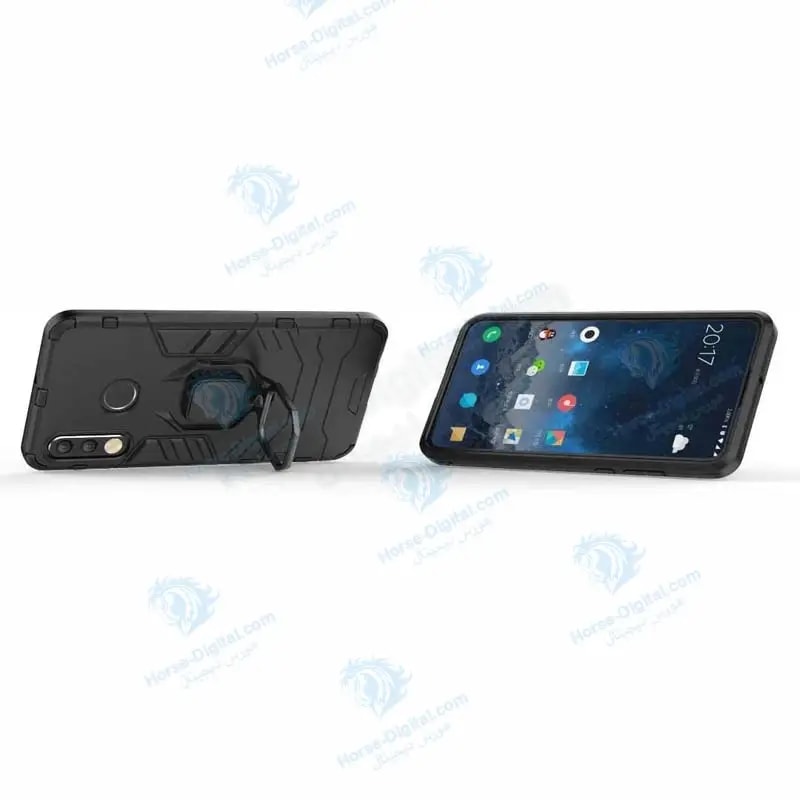 قاب محافظ ضد ضربه انگشتی هواوی Ring Holder Iron Man Armor Case Huawei P30 Lite خرید