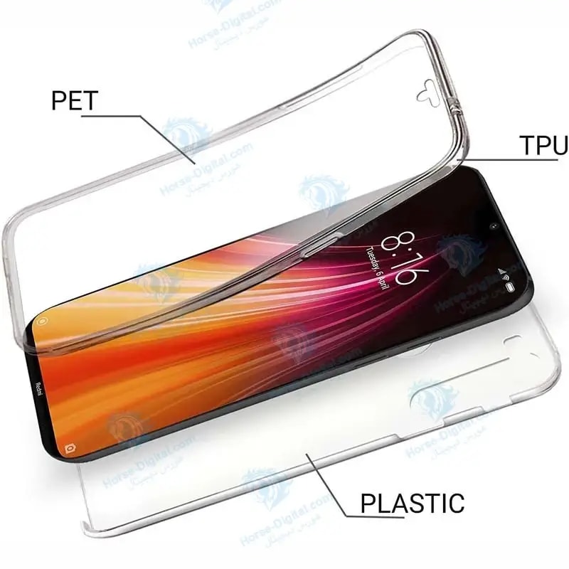 قاب محافظ شفاف 360 درجه شیائومی Soft Clear Ultra Thin 360 Degree Case Xiaomi Redmi Note 8 خرید