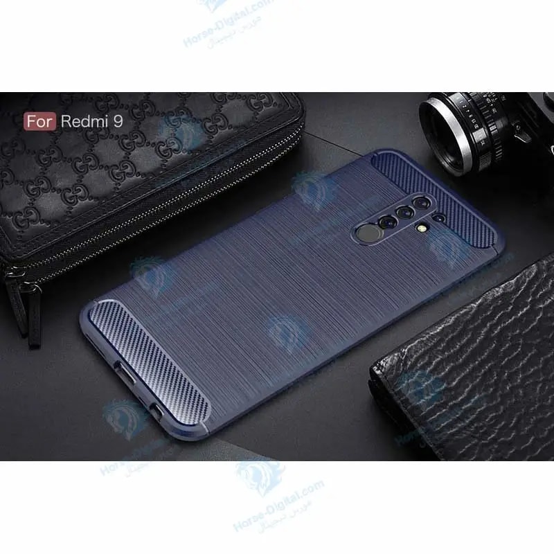 قاب محافظ ژله ای شیائومی Fiber Carbon Rugged Armor Case For Xiaomi Redmi 9 خرید