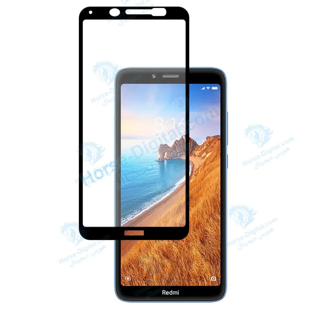 محافظ صفحه نمایش تمام چسب با پوشش کامل Full Glass Screen Protector For Xiaomi Redmi 7A خرید