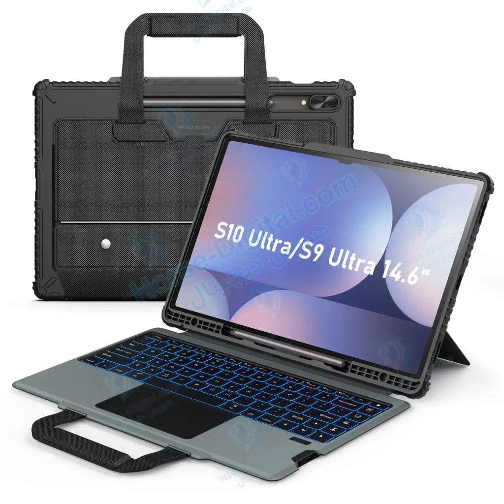 کیف کلاسوری نیلکین با دستگیره و کیبورد Carry Go Portable Handle تبلت سامسونگ Tab S10 Ultra خرید