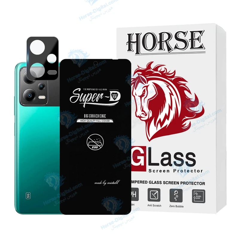 محافظ صفحه نمایش هورس مدل Suplnfuho مناسب برای گوشی موبایل شیائومی Redmi Note 12 5G / Poco X5 به همراه محافظ لنز گوشی خرید