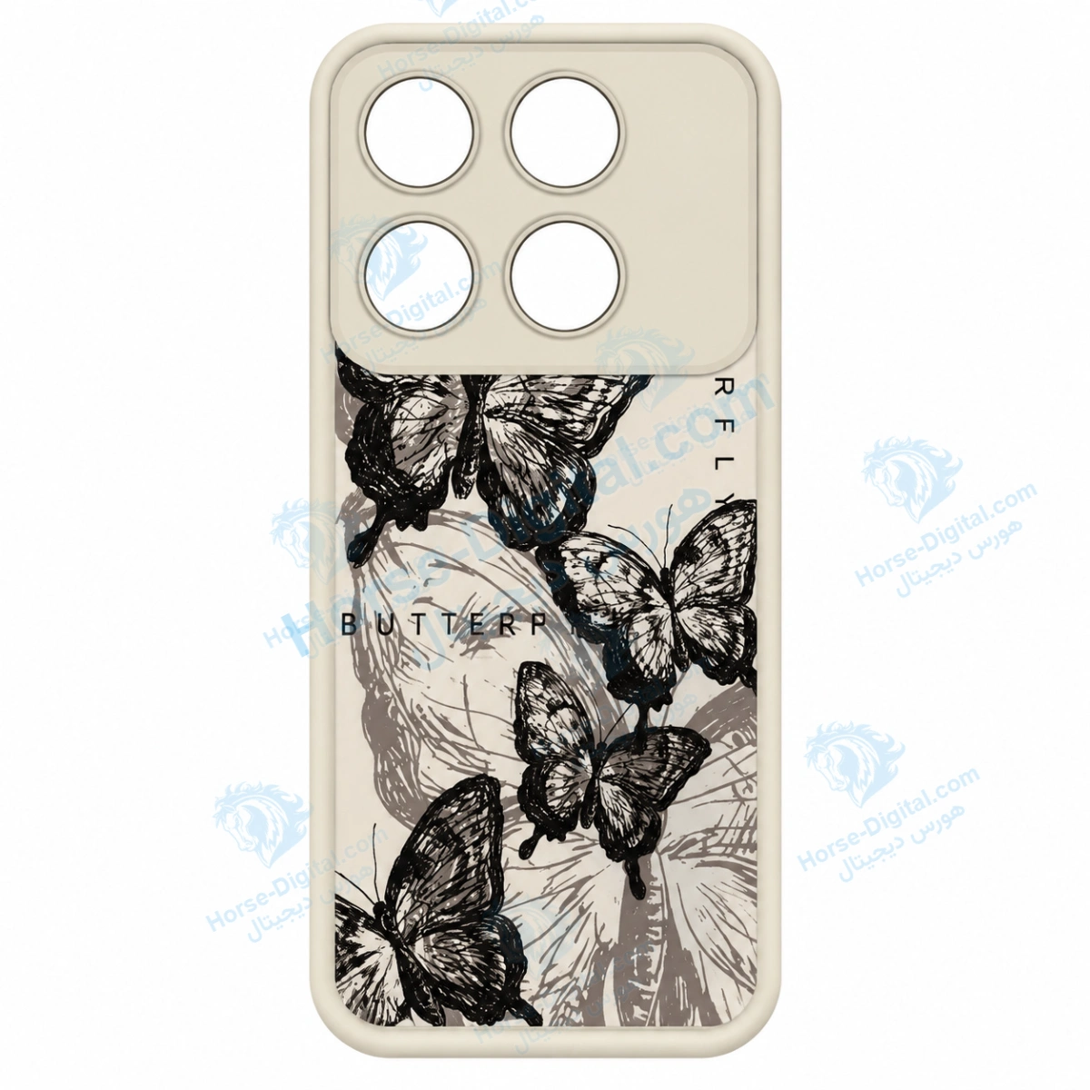 قاب دخترانه شیائومی ردمی K70e مدل Solid Butterfly - تصویر محصول
