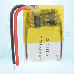 باتری لیتیوم پلیمر با ظرفیت 40mAh سایز 301012