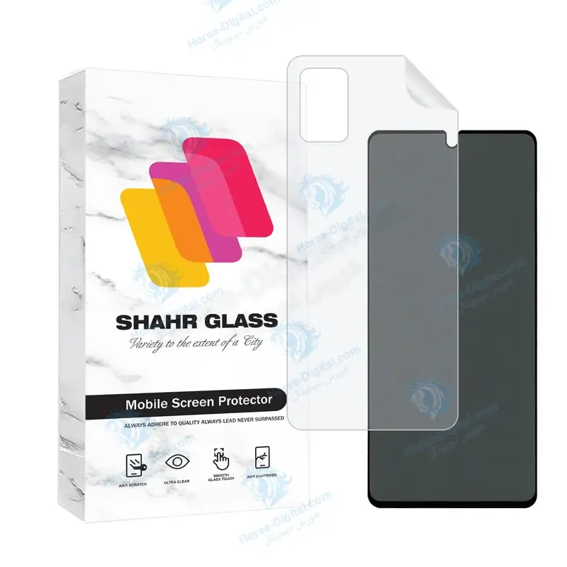محافظ صفحه نمایش حریم شخصی شهر گلس مدل Fullprivnanosh مناسب برای گوشی موبایل سامسونگ Galaxy A51 4G / A51 5G / M31s به همراه محافظ پشت گوشی - تصویر محصول