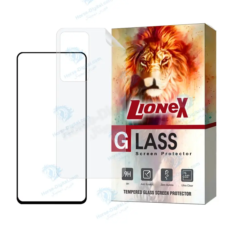 محافظ صفحه نمایش لایونکس مدل Funabkli مناسب برای گوشی موبایل شیائومی Poco F4 / Redmi K40s / K50 به همراه محافظ پشت گوشی - تصویر محصول