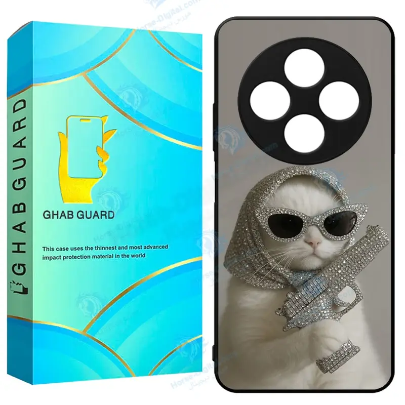 کاور قاب گارد طرح گربه و تفنگ مدل G14c مناسب برای گوشی موبایل شیائومی Redmi 14C 4G / Redmi 14C 5G / Redmi 14R - تصویر محصول