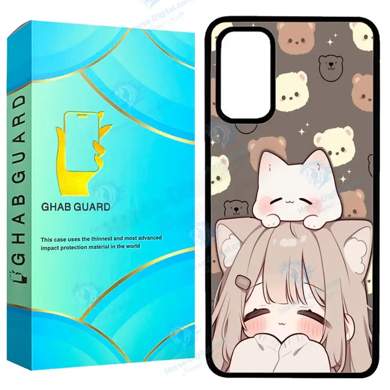 کاور قاب گارد طرح دختر و گربه مدل Ga13g مناسب برای گوشی موبایل سامسونگ Galaxy A13 4G / Galaxy A32 5G - تصویر محصول