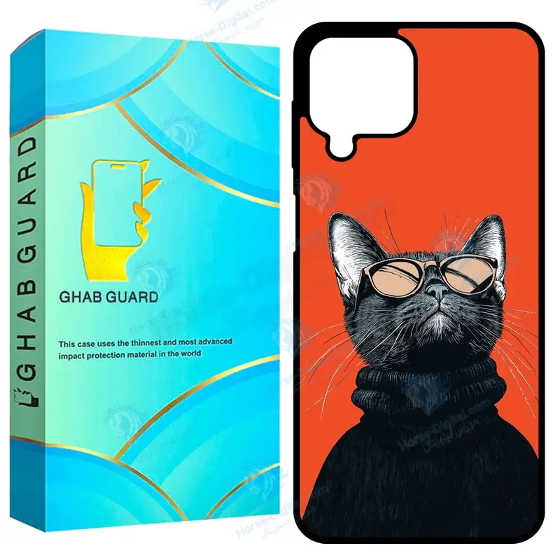 کاور قاب گارد طرح گربه مدل GCHPA12 مناسب برای گوشی موبایل سامسونگ Galaxy A12 / A12 Nacho / M12 / F12 - تصویر محصول