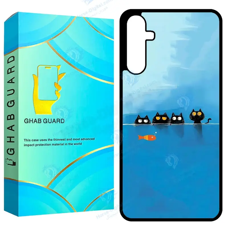 کاور قاب گارد طرح گربه و ماهی مدل GCHPA14 مناسب برای گوشی موبایل سامسونگ Galaxy A14 4G / A14 5G / M14 5G - تصویر محصول