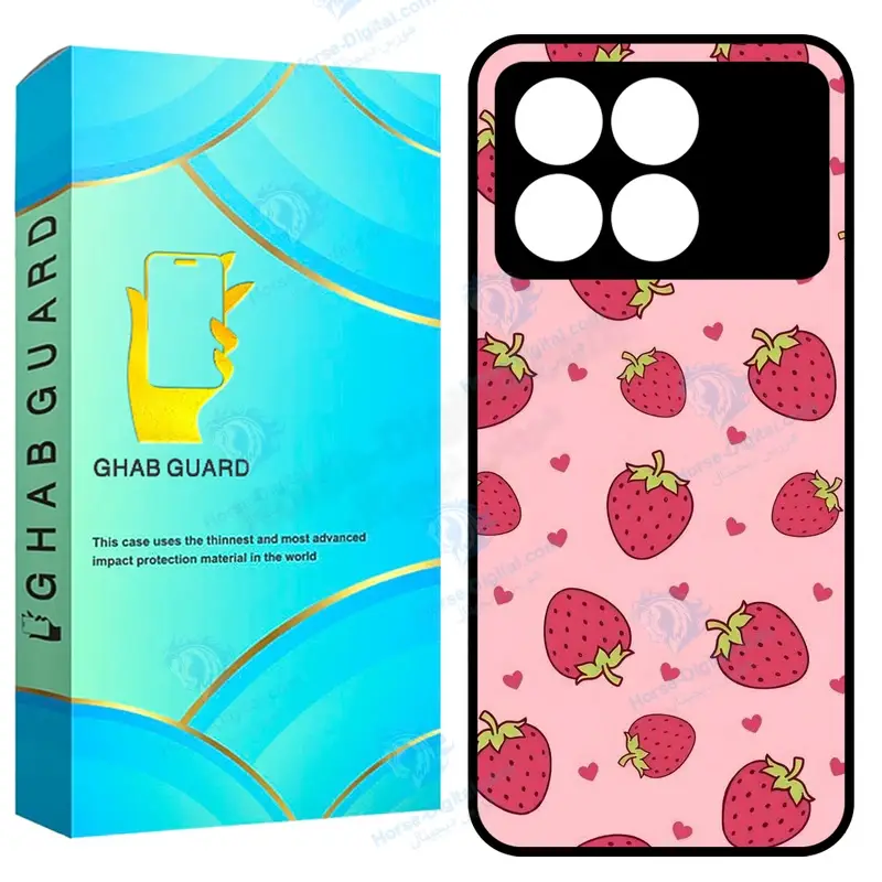 کاور قاب گارد طرح توت فرنگی مدل GK7020 مناسب برای گوشی موبایل شیائومی Poco F6 Pro 5G / Redmi K70 Pro 5G - تصویر محصول