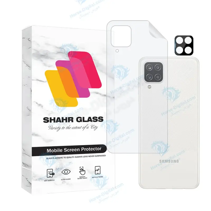 محافظ پشت گوشی شهر گلس مدل Mtbfuls مناسب برای گوشی موبایل سامسونگ Galaxy A12 / A12 Nacho / F12 / M12 به همراه محافظ لنز - تصویر محصول