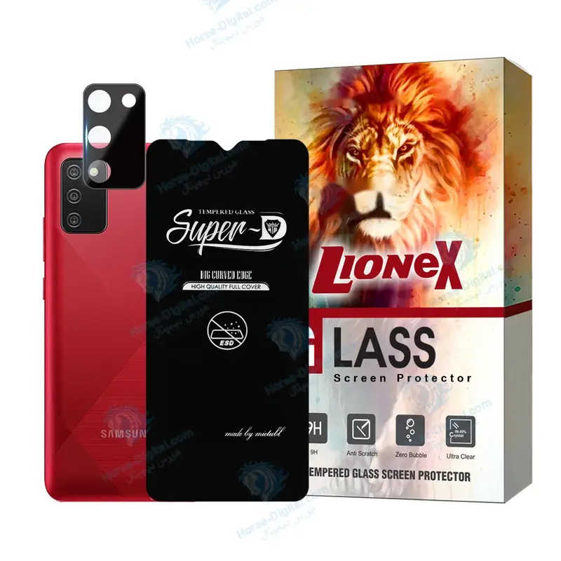 محافظ صفحه نمایش لایونکس مدل Suplnfuli مناسب برای گوشی موبایل سامسونگ Galaxy A02s / M02s / A03s / F02s به همراه محافظ لنز گوشی - تصویر محصول