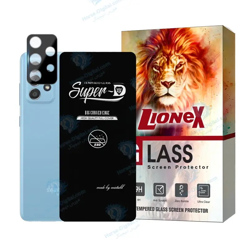 محافظ صفحه نمایش لایونکس مدل Suplnfuli مناسب برای گوشی موبایل سامسونگ Galaxy A52 4G / A52 5G / A52s 5G به همراه محافظ لنز - تصویر محصول