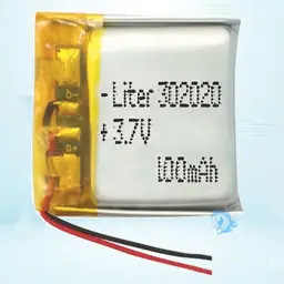 باتری لیتیوم پلیمر با ظرفیت 100mAh سایز 302020