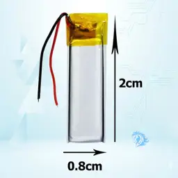 باتری لیتیوم پلیمر با ظرفیت 100mAh سایز 400820