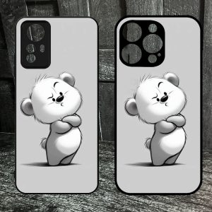 کاور قاب گارد طرح خرس مدل GCHP13 مناسب برای گوشی موبایل اپل iPhone 13