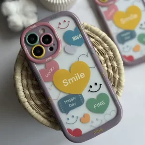کاور قاب گارد مدل لبخند Happy Smile مناسب برای گوشی موبایل آیفون iPhone 15 Pro Max