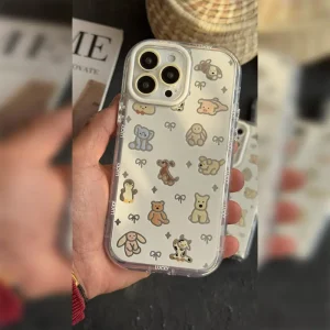 کاور قاب گارد مدل لاکی پاپیون سگ و خرگوش Lucky Bow Tie Dog&Bunny مناسب برای گوشی موبایل آیفون iPhone 16 Pro Max