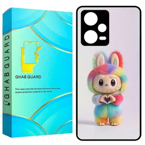 کاور قاب گارد طرح لبوبو هفت رنگ Labubu Colorful مناسب برای گوشی موبایل شیائومی Redmi Note 12 Pro 5G